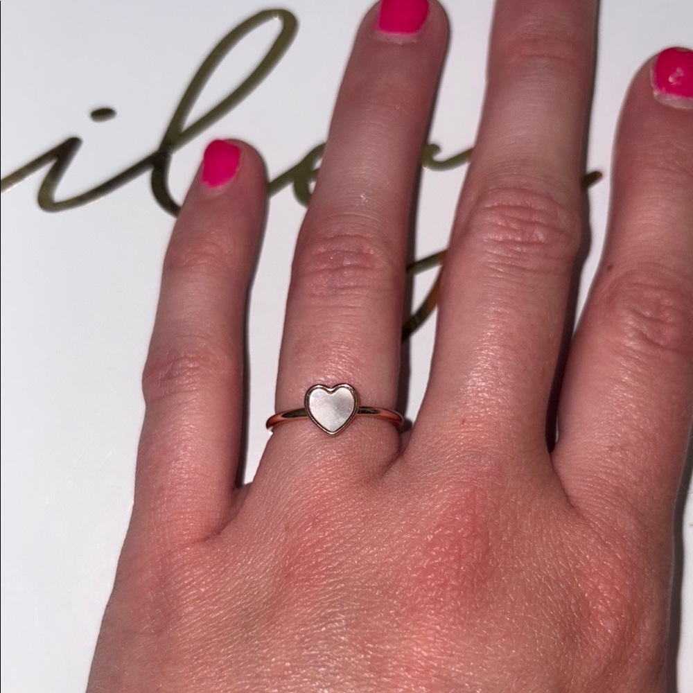 Pura Vida Rose Gold with Silver Heart Ring